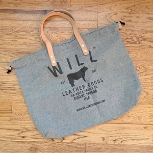 Will Leather Goods Gray/indigo tote